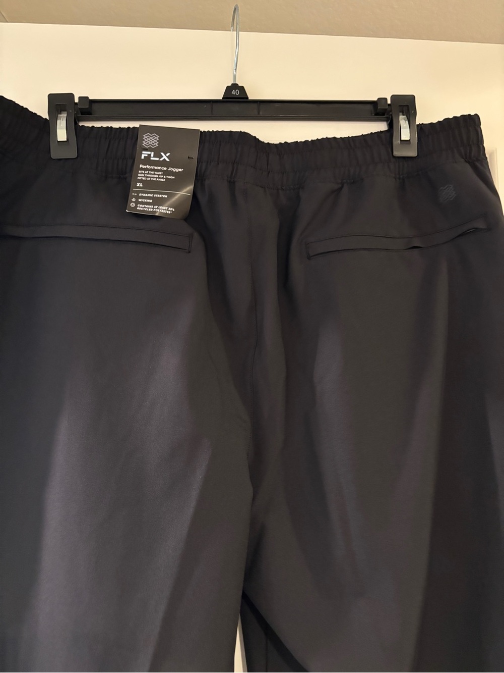 Men's Black FLX Athletic Jogger Pants NWT - Picture 5 of 8
